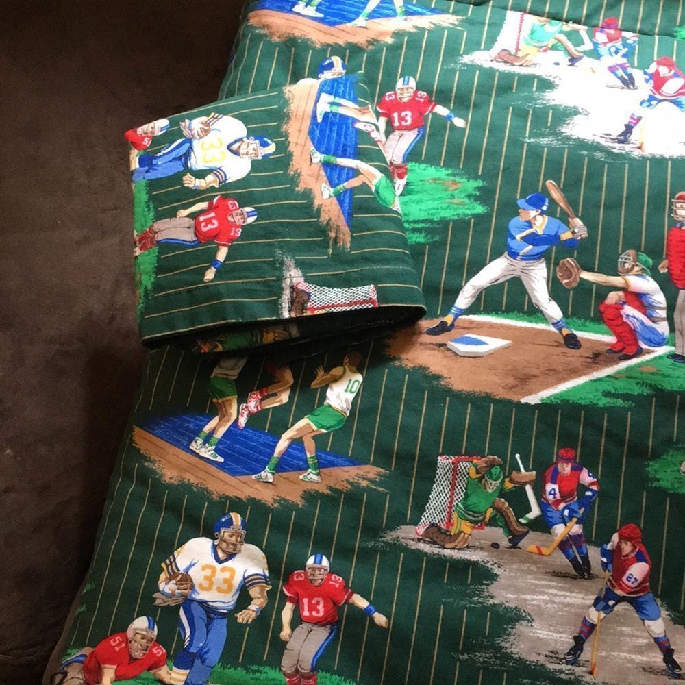 Sport Themed Handmade Twin Quilt